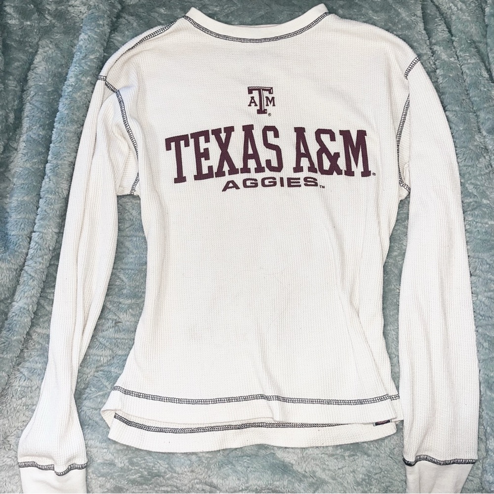 J. America Texas A&M Women's White Long Sleeve Top